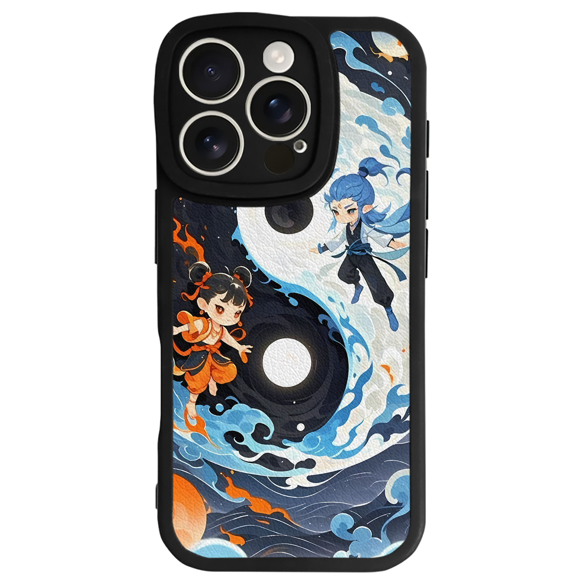 （画像用） Ne Zha 2 ナタ 魔童の大暴れ 【iPhone 16シリーズ対応】シリコンスマホケース（レザー調） 材質：シリコン